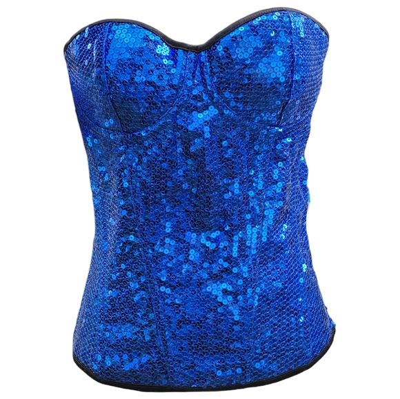 Daisy Corsets | NWT Sequined | Color: Blue | Size: Large - Picture 8 of 9